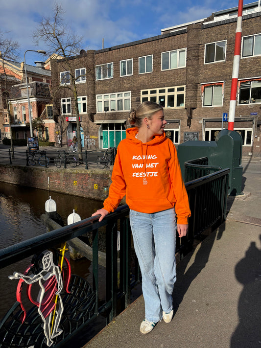 Oranje Hoodie - Koning van het feestje